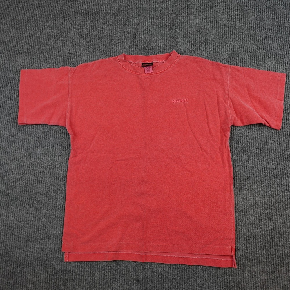 Vintage Gramicci Shirt Youth 14-16 Red Embroidered Logo Crewneck Made In USA 90s